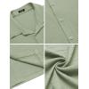 imageCOOFANDY Mens Casual Long Sleeve Button Down Shirt Textured WrinkleFree Untucked ShirtsLight Green