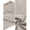 imageCOOFANDY Mens Casual Long Sleeve Button Down Shirt Textured WrinkleFree Untucked ShirtsLight Grey
