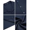 imageCOOFANDY Mens Casual Long Sleeve Button Down Shirt Textured WrinkleFree Untucked ShirtsNavy Blue
