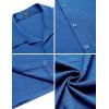imageCOOFANDY Mens Casual Long Sleeve Button Down Shirt Textured WrinkleFree Untucked ShirtsRoyal Blue