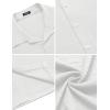 imageCOOFANDY Mens Casual Long Sleeve Button Down Shirt Textured WrinkleFree Untucked ShirtsWhite