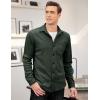 imageCOOFANDY Mens Corduroy Shirt Casual Shacket Long Sleeve Button Down Lightweight JacketArmy Green