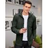 imageCOOFANDY Mens Corduroy Shirt Casual Shacket Long Sleeve Button Down Lightweight JacketArmy Green