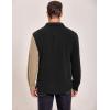 imageCOOFANDY Mens Corduroy Shirt Casual Shacket Long Sleeve Button Down Lightweight JacketColor Block  Khaki