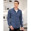 imageCOOFANDY Mens Corduroy Shirt Casual Shacket Long Sleeve Button Down Lightweight JacketDark Blue
