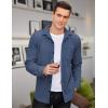 imageCOOFANDY Mens Corduroy Shirt Casual Shacket Long Sleeve Button Down Lightweight JacketDark Blue