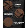 imageCOOFANDY Mens Corduroy Shirt Casual Shacket Long Sleeve Button Down Lightweight JacketDark Brown