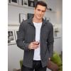 imageCOOFANDY Mens Corduroy Shirt Casual Shacket Long Sleeve Button Down Lightweight JacketDark Grey