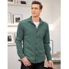 imageCOOFANDY Mens Corduroy Shirt Casual Shacket Long Sleeve Button Down Lightweight JacketEvergreen