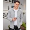 imageCOOFANDY Mens Corduroy Shirt Casual Shacket Long Sleeve Button Down Lightweight JacketGrey