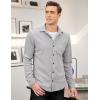 imageCOOFANDY Mens Corduroy Shirt Casual Shacket Long Sleeve Button Down Lightweight JacketGrey