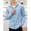 imageCOOFANDY Mens Corduroy Shirt Casual Shacket Long Sleeve Button Down Lightweight JacketLight Blue