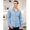 imageCOOFANDY Mens Corduroy Shirt Casual Shacket Long Sleeve Button Down Lightweight JacketLight Blue