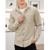 imageCOOFANDY Mens Corduroy Shirt Casual Shacket Long Sleeve Button Down Lightweight JacketLight Brown
