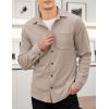 imageCOOFANDY Mens Corduroy Shirt Casual Shacket Long Sleeve Button Down Lightweight JacketMoon Grey