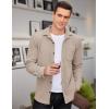 imageCOOFANDY Mens Corduroy Shirt Casual Shacket Long Sleeve Button Down Lightweight JacketMoon Grey