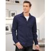 imageCOOFANDY Mens Corduroy Shirt Casual Shacket Long Sleeve Button Down Lightweight JacketNavy Blue