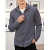 imageCOOFANDY Mens Corduroy Shirt Casual Shacket Long Sleeve Button Down Lightweight JacketPageant Blue