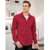 imageCOOFANDY Mens Corduroy Shirt Casual Shacket Long Sleeve Button Down Lightweight JacketRed