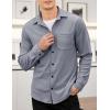 imageCOOFANDY Mens Corduroy Shirt Casual Shacket Long Sleeve Button Down Lightweight JacketVariegated Grey
