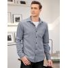 imageCOOFANDY Mens Corduroy Shirt Casual Shacket Long Sleeve Button Down Lightweight JacketVariegated Grey