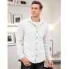 imageCOOFANDY Mens Corduroy Shirt Casual Shacket Long Sleeve Button Down Lightweight JacketWhite