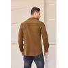 imageCOOFANDY Mens Long Sleeve Button Down Shirt Casual Lightweight Jacket Shirt with PocketsBrown