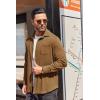 imageCOOFANDY Mens Long Sleeve Button Down Shirt Casual Lightweight Jacket Shirt with PocketsBrown