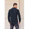 imageCOOFANDY Mens Long Sleeve Button Down Shirt Casual Lightweight Jacket Shirt with PocketsDark Blue
