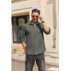 imageCOOFANDY Mens Long Sleeve Button Down Shirt Casual Lightweight Jacket Shirt with PocketsDark Gray
