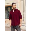 imageCOOFANDY Mens Long Sleeve Button Down Shirt Casual Lightweight Jacket Shirt with PocketsWine Red