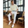 imageCOOFANDY Mens Long Sleeve Button Down Shirts Wrinkle Free Shacket Jacket Stretch Casual OvershirtBeige