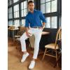 imageCOOFANDY Mens Long Sleeve Button Down Shirts Wrinkle Free Shacket Jacket Stretch Casual OvershirtBlue