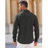imageCOOFANDY Mens Long Sleeve Button Down Shirts Wrinkle Free Shacket Jacket Stretch Casual OvershirtDark Grey