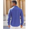 imageCOOFANDY Mens Long Sleeve Button Down Shirts Wrinkle Free Shacket Jacket Stretch Casual OvershirtDeep Blue