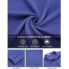 imageCOOFANDY Mens Long Sleeve Button Down Shirts Wrinkle Free Shacket Jacket Stretch Casual OvershirtDeep Blue