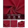 imageCOOFANDY Mens Long Sleeve Button Down Shirts Wrinkle Free Shacket Jacket Stretch Casual OvershirtDeep Red