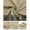 imageCOOFANDY Mens Long Sleeve Button Down Shirts Wrinkle Free Shacket Jacket Stretch Casual OvershirtKhaki