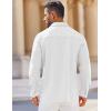 imageCOOFANDY Mens Long Sleeve Button Down Shirts Wrinkle Free Shacket Jacket Stretch Casual OvershirtWhite