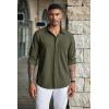 imageCOOFANDY Mens Wrinkle Free Shirts Casual Long Sleeve Button Down Dress ShirtsArmy Green