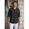 imageCOOFANDY Mens Wrinkle Free Shirts Casual Long Sleeve Button Down Dress ShirtsBlack