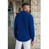imageCOOFANDY Mens Wrinkle Free Shirts Casual Long Sleeve Button Down Dress ShirtsBlue