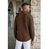 imageCOOFANDY Mens Wrinkle Free Shirts Casual Long Sleeve Button Down Dress ShirtsBrown