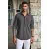 imageCOOFANDY Mens Wrinkle Free Shirts Casual Long Sleeve Button Down Dress ShirtsDark Grey