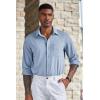 imageCOOFANDY Mens Wrinkle Free Shirts Casual Long Sleeve Button Down Dress ShirtsLight Blue