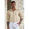 imageCOOFANDY Mens Wrinkle Free Shirts Casual Long Sleeve Button Down Dress ShirtsShallow Coffee