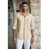 imageCOOFANDY Mens Wrinkle Free Shirts Casual Long Sleeve Button Down Dress ShirtsShallow Coffee