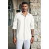 imageCOOFANDY Mens Wrinkle Free Shirts Casual Long Sleeve Button Down Dress ShirtsWhite