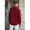 imageCOOFANDY Mens Wrinkle Free Shirts Casual Long Sleeve Button Down Dress ShirtsWine Red