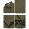 imageCOOFANDY Men Linen Shirts Guayabera Cuban Shirts Long Sleeve Dress Shirts Beach Wedding ShirtsArmy Green
